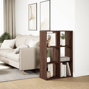 vidaXL Room Divider Bookcase Brown Oak 69.5x29x103.5 cm Engineered Wood