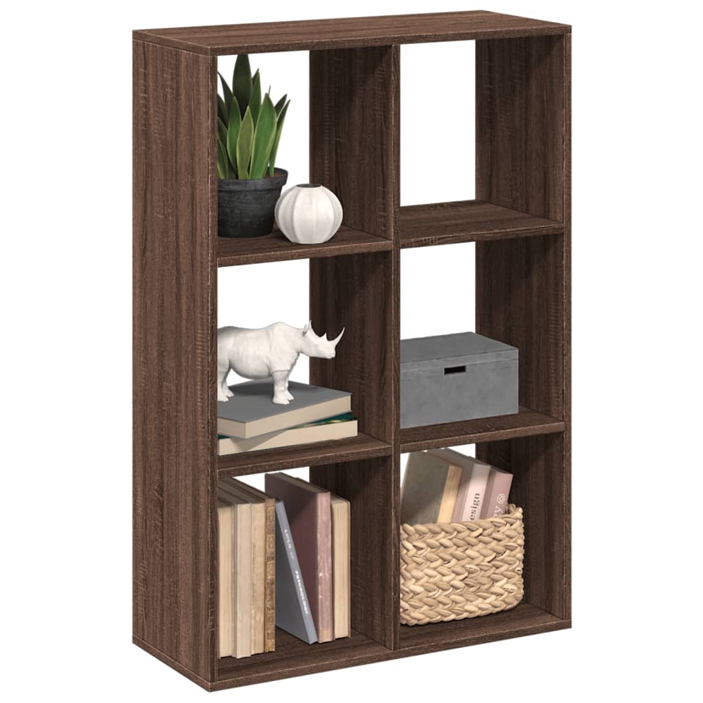 vidaXL Room Divider Bookcase Brown Oak 69.5x29x103.5 cm Engineered Wood