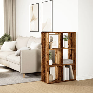 vidaXL Room Divider Bookcase Old Wood 69.5x29x103.5 cm Engineered Wood