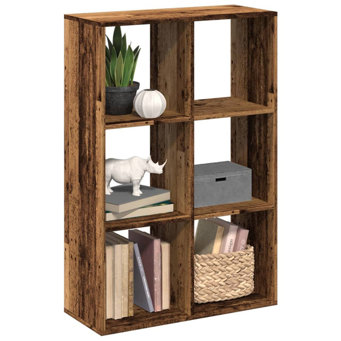 vidaXL Room Divider Bookcase Old Wood 69.5x29x103.5 cm Engineered Wood