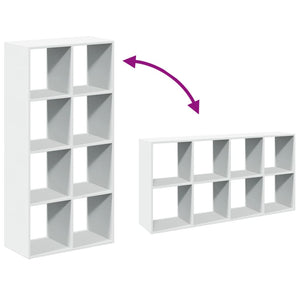 vidaXL Room Divider Bookcase White 69.5x29x137.5 cm Engineered Wood