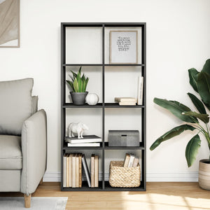 vidaXL Room Divider Bookcase Black 69.5x29x137.5 cm Engineered Wood