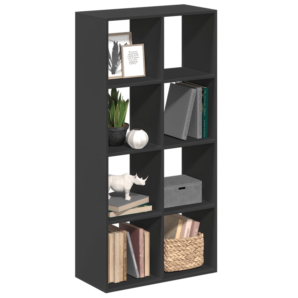 vidaXL Room Divider Bookcase Black 69.5x29x137.5 cm Engineered Wood