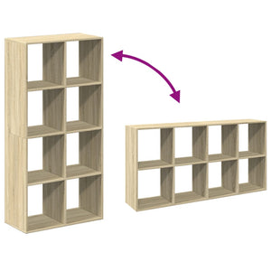 vidaXL Room Divider Bookcase Sonoma Oak 69.5x29x137.5 cm Engineered Wood