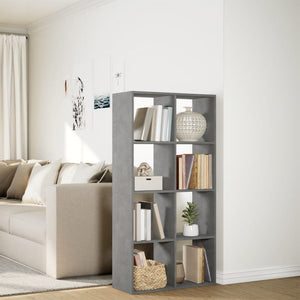 vidaXL Room Divider Bookcase Concrete Grey 69.5x29x137.5 cm Engineered Wood