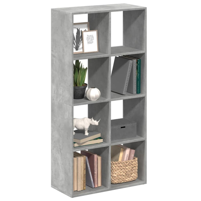 vidaXL Room Divider Bookcase Concrete Grey 69.5x29x137.5 cm Engineered Wood