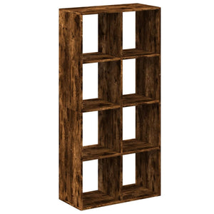 vidaXL Room Divider Bookcase Smoked Oak 69.5x29x137.5 cm Engineered Wood