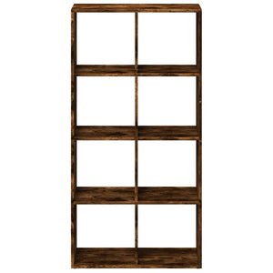 vidaXL Room Divider Bookcase Smoked Oak 69.5x29x137.5 cm Engineered Wood