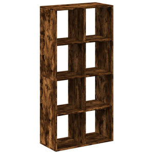 vidaXL Room Divider Bookcase Smoked Oak 69.5x29x137.5 cm Engineered Wood