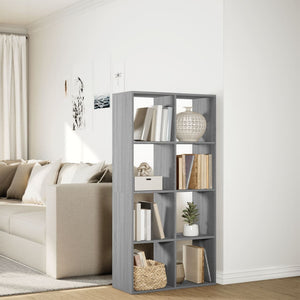 vidaXL Room Divider Bookcase Grey Sonoma 69.5x29x137.5 cm Engineered Wood