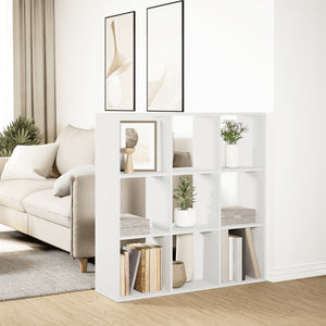 vidaXL Room Divider Bookcase White 102x29x103.5 cm Engineered Wood