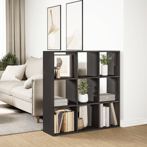 vidaXL Room Divider Bookcase Black 102x29x103.5 cm Engineered Wood