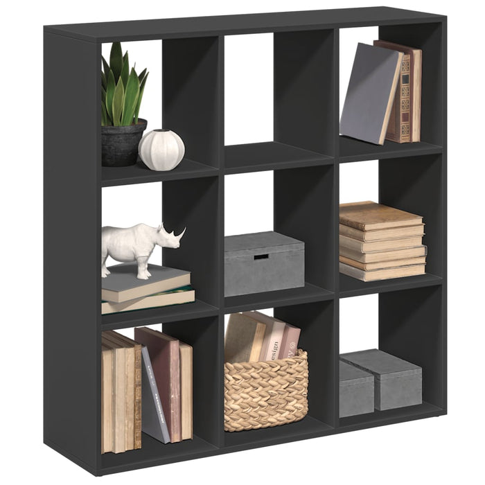 vidaXL Room Divider Bookcase Black 102x29x103.5 cm Engineered Wood