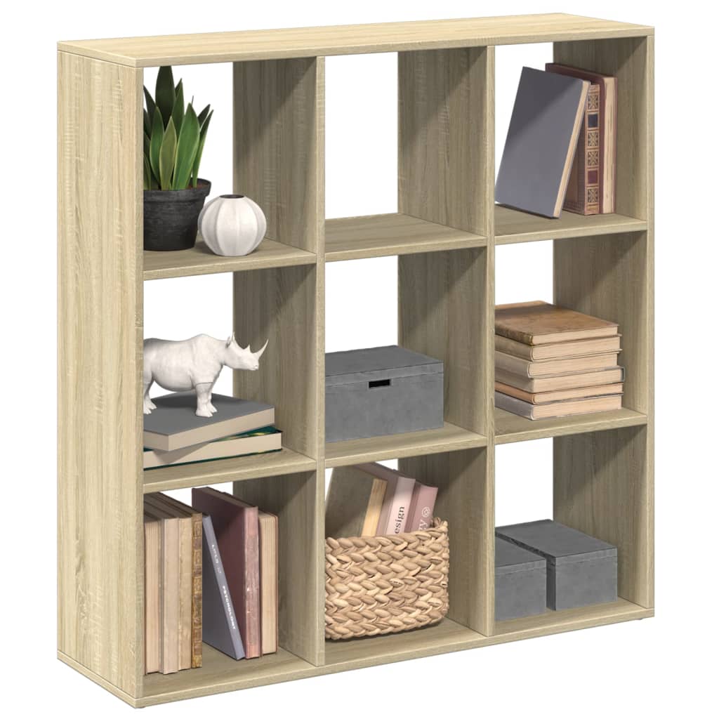 vidaXL Room Divider Bookcase Sonoma Oak 102x29x103.5 cm Engineered Wood