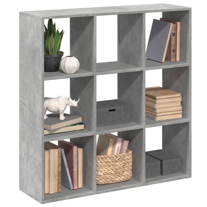 vidaXL Room Divider Bookcase Concrete Grey 102x29x103.5 cm Engineered Wood