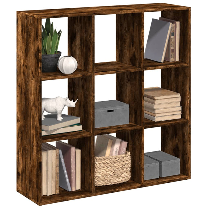 vidaXL Room Divider Bookcase Smoked Oak 102x29x103.5 cm Engineered Wood