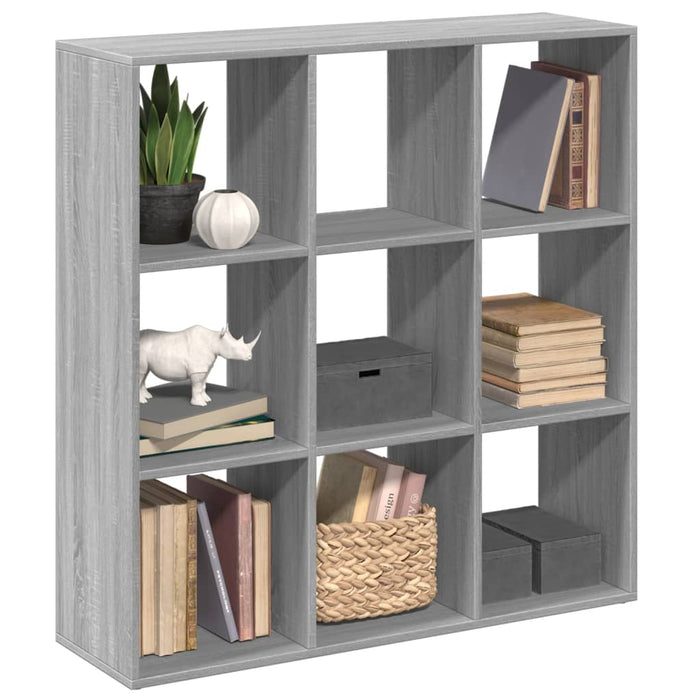 vidaXL Room Divider Bookcase Grey Sonoma 102x29x103.5 cm Engineered Wood