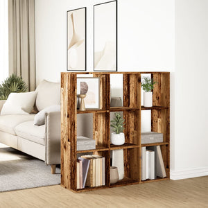 vidaXL Room Divider Bookcase Old Wood 102x29x103.5 cm Engineered Wood