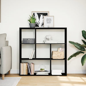 vidaXL Room Divider Bookcase Black 102x29x103.5 cm Engineered Wood