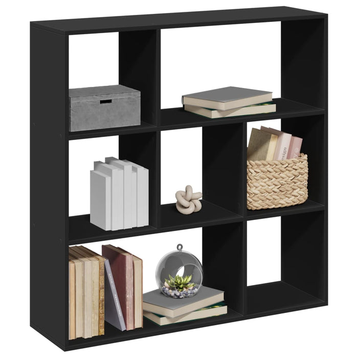 vidaXL Room Divider Bookcase Black 102x29x103.5 cm Engineered Wood