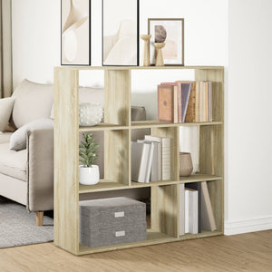 vidaXL Room Divider Bookcase Sonoma Oak 102x29x103.5 cm Engineered Wood