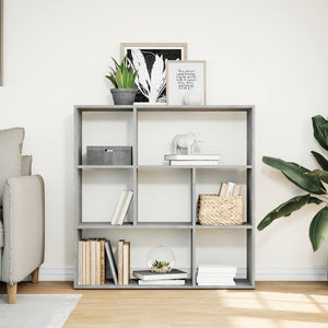 vidaXL Room Divider Bookcase Concrete Grey 102x29x103.5 cm Engineered Wood