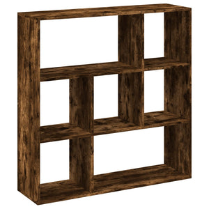 vidaXL Room Divider Bookcase Smoked Oak 102x29x103.5 cm Engineered Wood