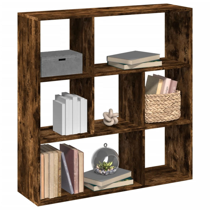 vidaXL Room Divider Bookcase Smoked Oak 102x29x103.5 cm Engineered Wood