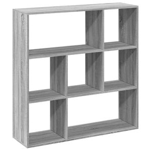 vidaXL Room Divider Bookcase Grey Sonoma 102x29x103.5 cm Engineered Wood