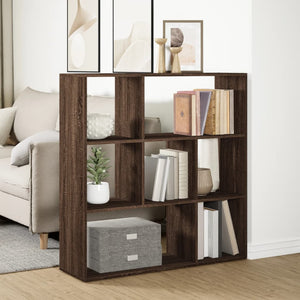 vidaXL Room Divider Bookcase Brown Oak 102x29x103.5 cm Engineered Wood