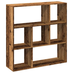 vidaXL Room Divider Bookcase Old Wood 102x29x103.5 cm Engineered Wood