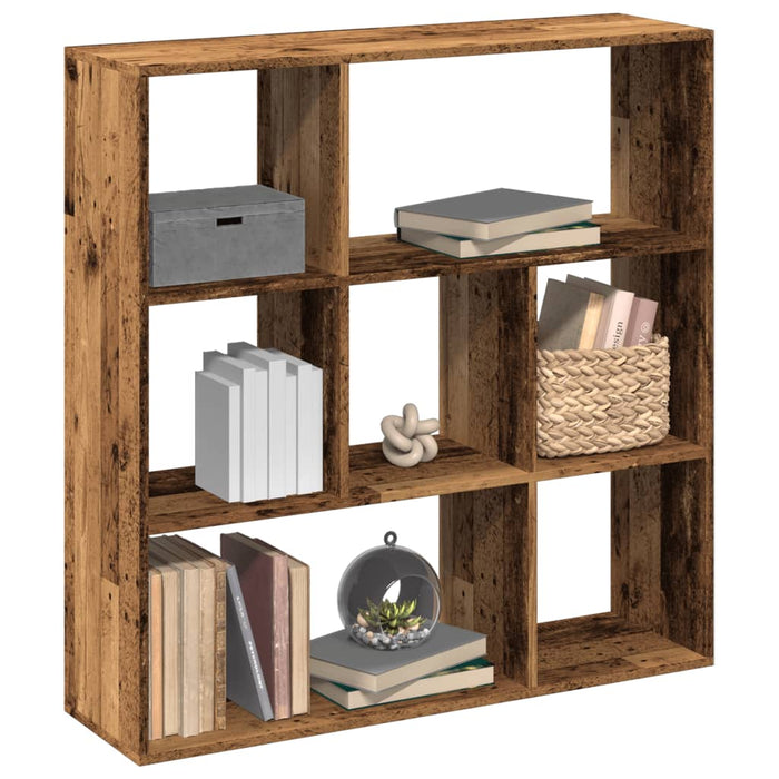 vidaXL Room Divider Bookcase Old Wood 102x29x103.5 cm Engineered Wood