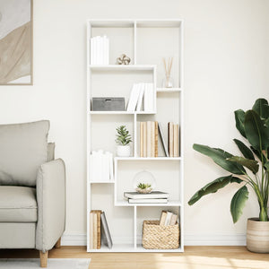 vidaXL Room Divider Bookcase White 67x25x161.5 cm Engineered Wood