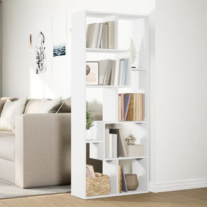 vidaXL Room Divider Bookcase White 67x25x161.5 cm Engineered Wood