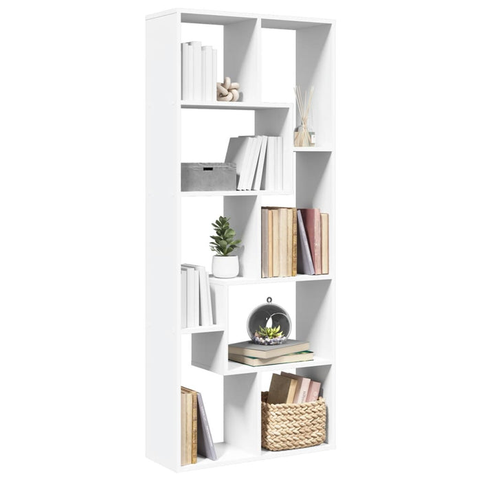 vidaXL Room Divider Bookcase White 67x25x161.5 cm Engineered Wood