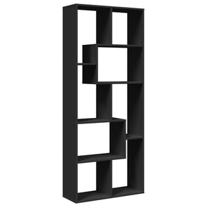 vidaXL Room Divider Bookcase Black 67x25x161.5 cm Engineered Wood