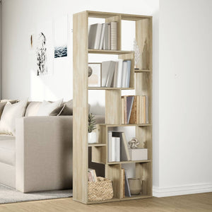 vidaXL Room Divider Bookcase Sonoma Oak 67x25x161.5 cm Engineered Wood