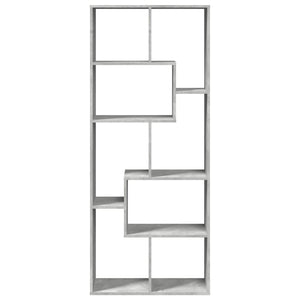 vidaXL Room Divider Bookcase Concrete Grey 67x25x161.5 cm Engineered Wood