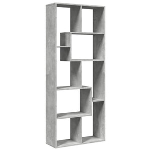 vidaXL Room Divider Bookcase Concrete Grey 67x25x161.5 cm Engineered Wood