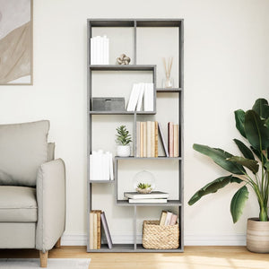 vidaXL Room Divider Bookcase Grey Sonoma 67x25x161.5 cm Engineered Wood