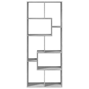 vidaXL Room Divider Bookcase Grey Sonoma 67x25x161.5 cm Engineered Wood