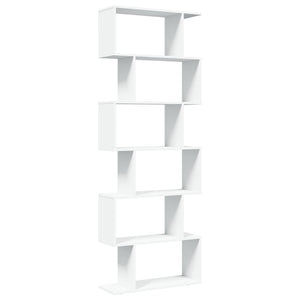 vidaXL Room Divider Bookcase 6-Tier White 70x24x193 cm Engineered Wood