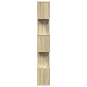 vidaXL Room Divider Bookcase 5-Tier Sonoma Oak 70x24x161 cm Engineered Wood