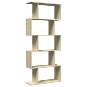 vidaXL Room Divider Bookcase 5-Tier Sonoma Oak 70x24x161 cm Engineered Wood