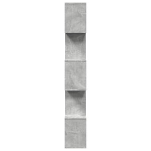 vidaXL Room Divider Bookcase 5-Tier Concrete Grey 70x24x161 cm Engineered Wood