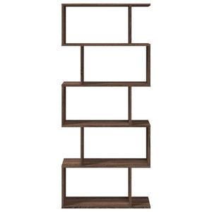 vidaXL Room Divider Bookcase 5-Tier Brown Oak 70x24x161 cm Engineered Wood