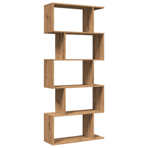 vidaXL Room Divider Bookcase 5-Tier Artisan Oak 70x24x161 cm Engineered Wood