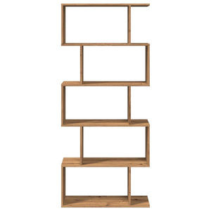 vidaXL Room Divider Bookcase 5-Tier Artisan Oak 70x24x161 cm Engineered Wood