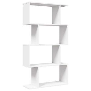 vidaXL Room Divider Bookcase 4-Tier White 70x24x129 cm Engineered Wood