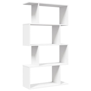 vidaXL Room Divider Bookcase 4-Tier White 70x24x129 cm Engineered Wood